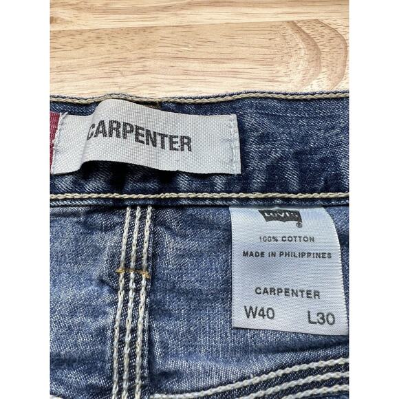 Levis Carpenter Fit Men's 40X30 Denim Jeans Baggy 90s Y2K Vintage Relaxed - Picture 3 of 4